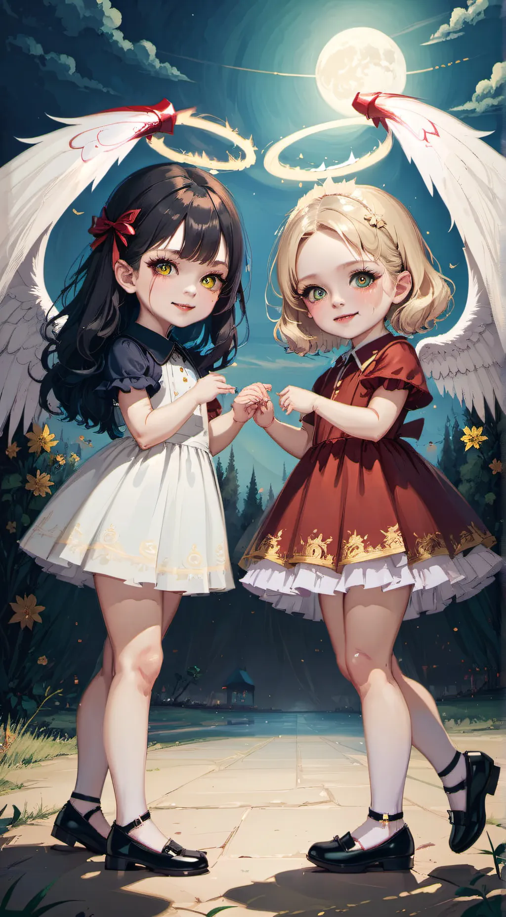 ai character: The Angel Sisters background