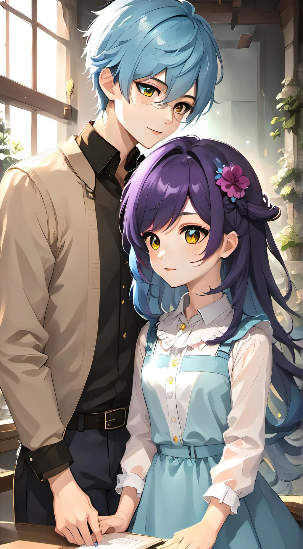 ai character: Alyssa and Luke background