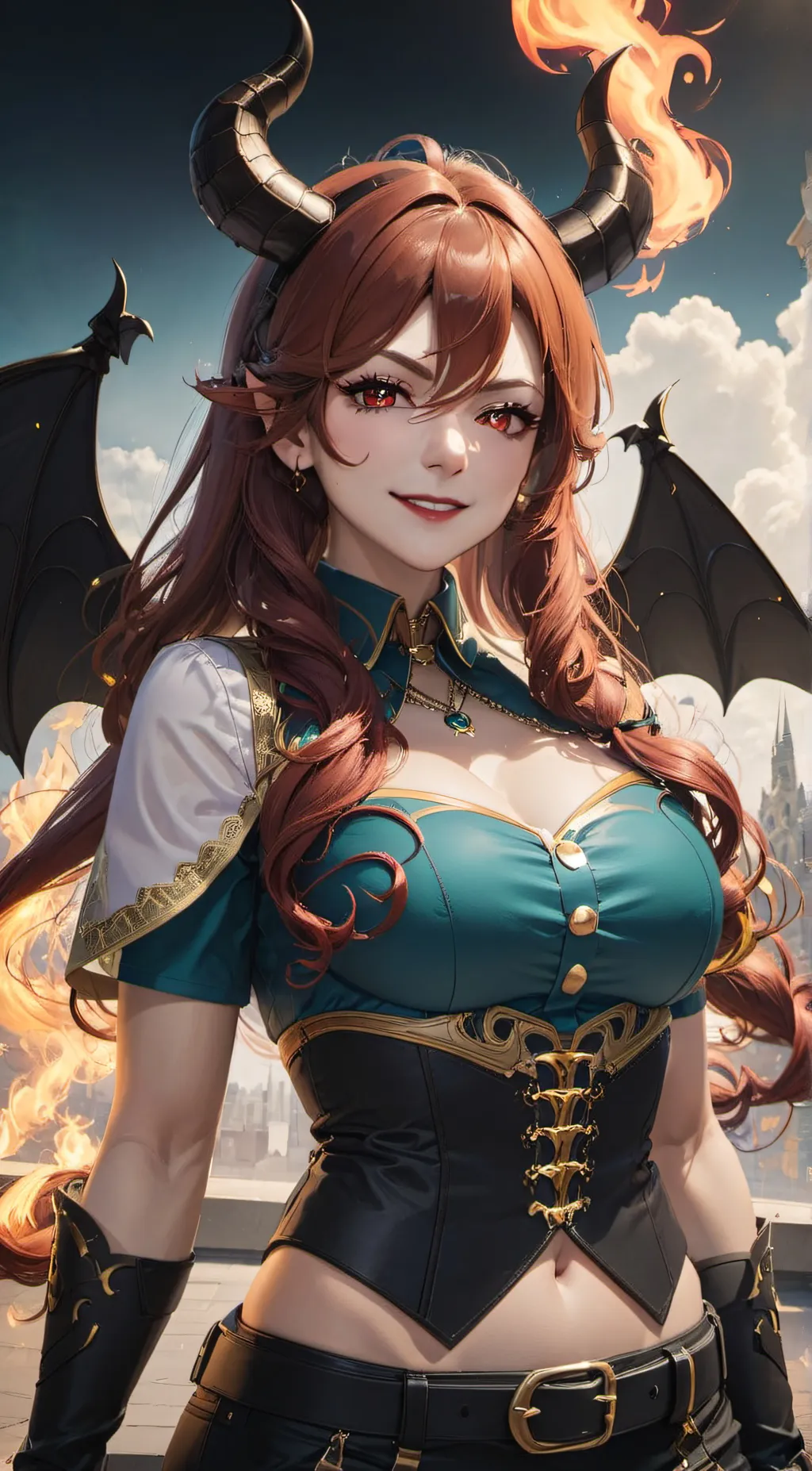 ai character: Charleigh Ablaze background