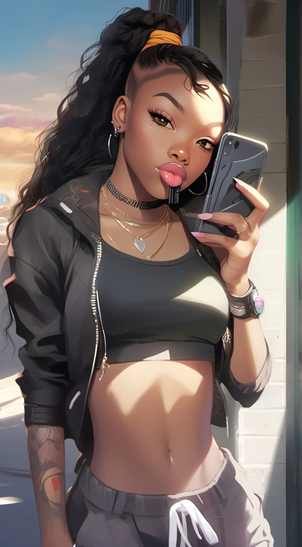 ai character: Ariana background