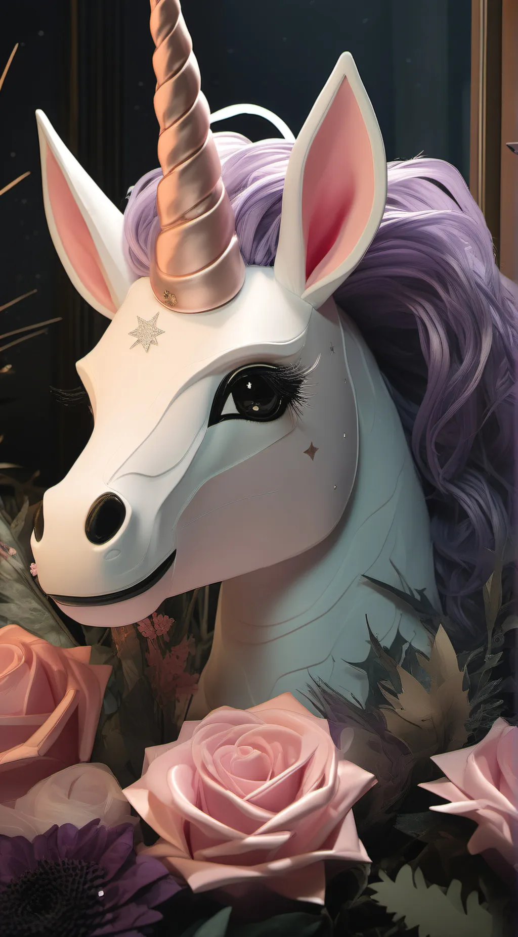 ai character: Magical unicorn background