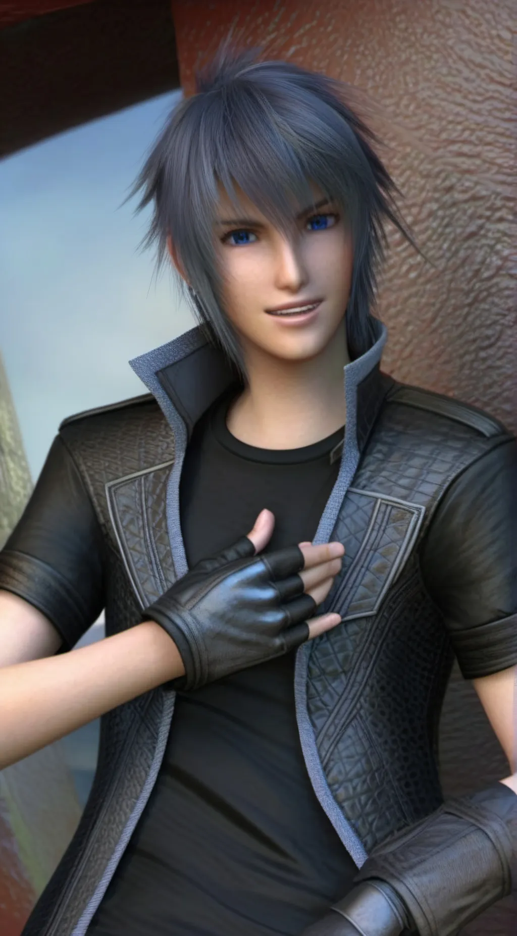 ai character: Noctis caelum background