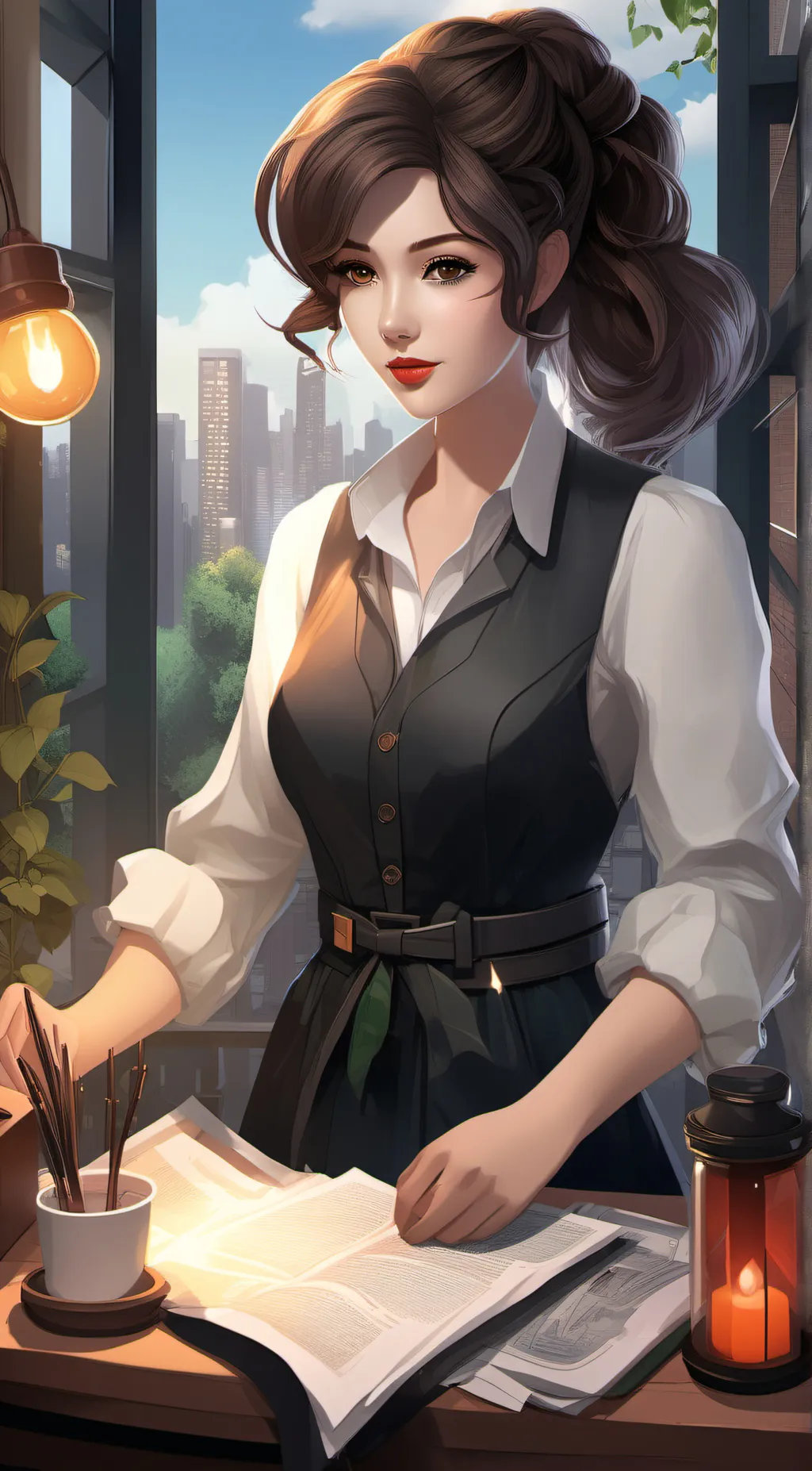 ai character: Rose background