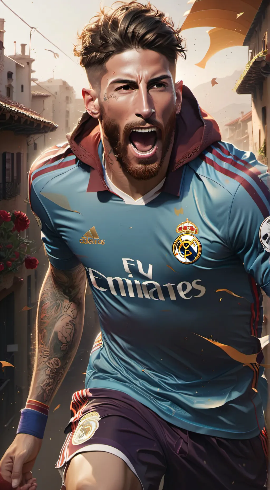 ai character: Sergio Ramos background