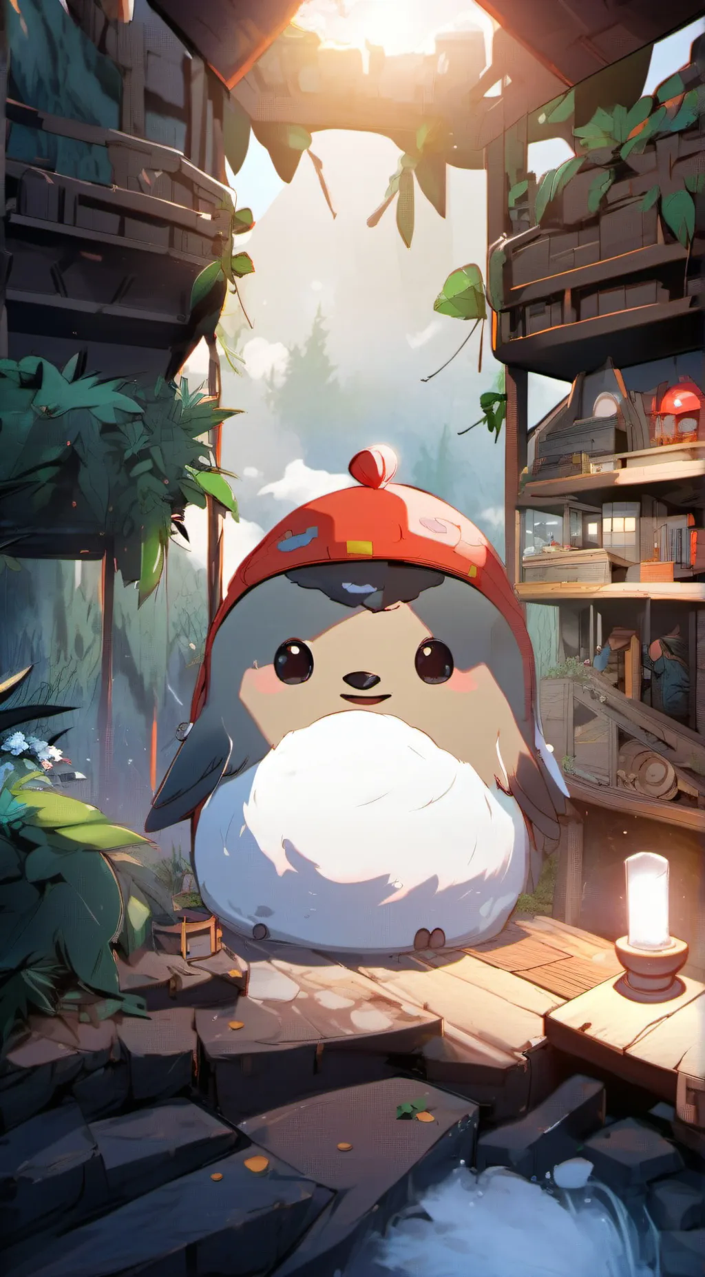 ai character: deer  background