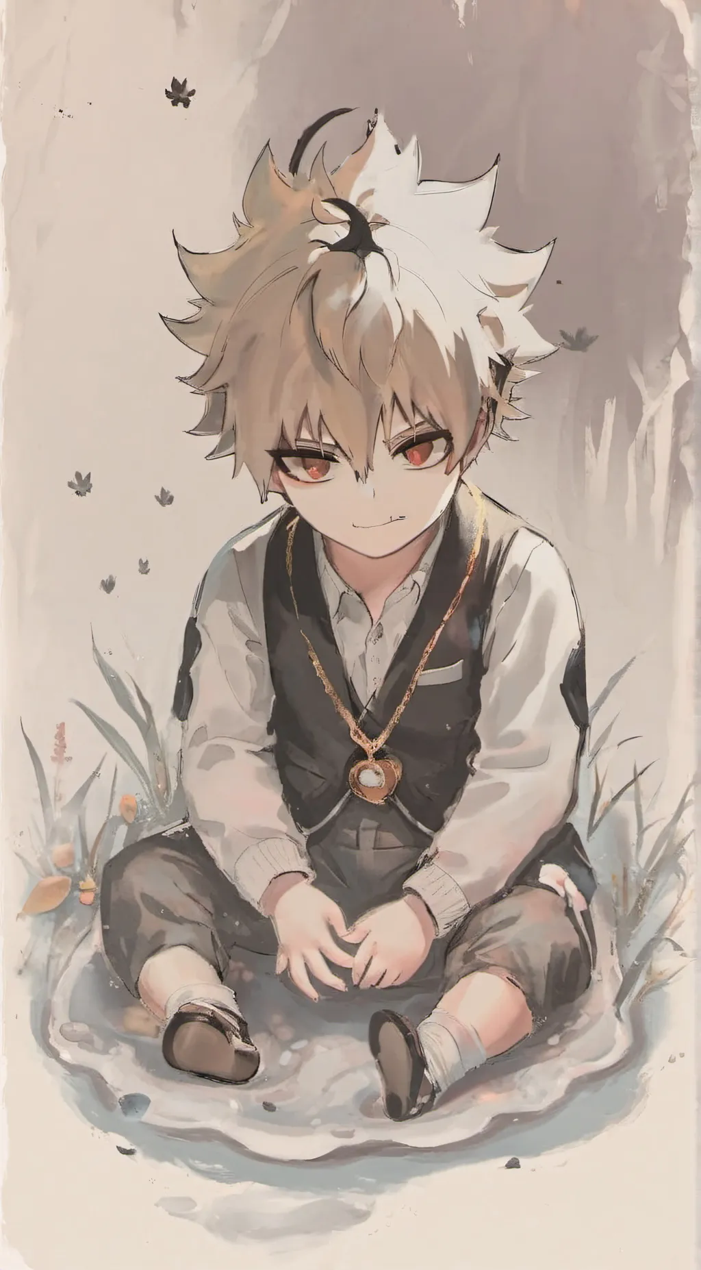 ai character: baby bakugo  background