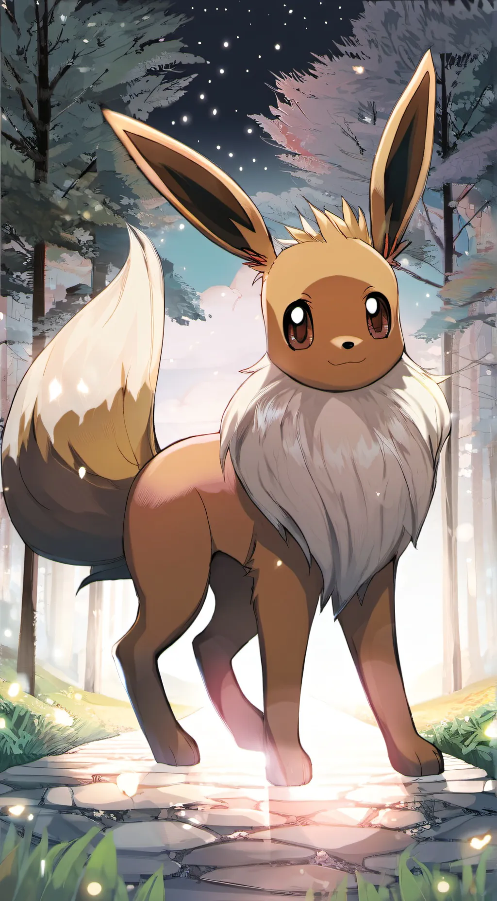 ai character: eevee background