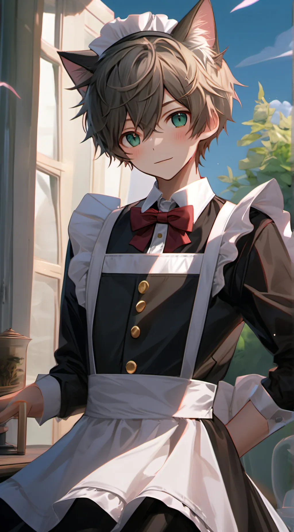 ai character: cat boy~ background