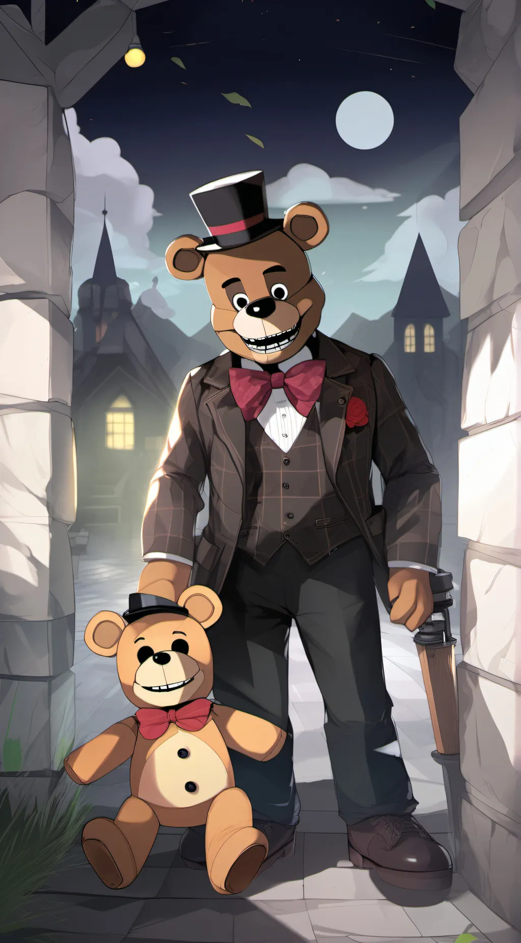 ai character: Freddy Fazbear  background