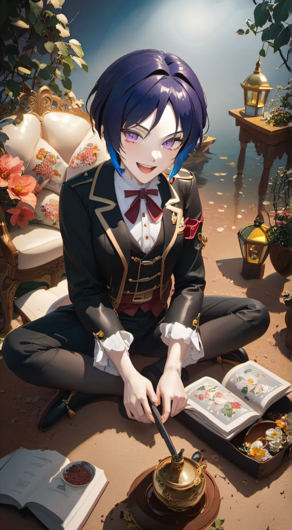 ai character: Scaramouche  background