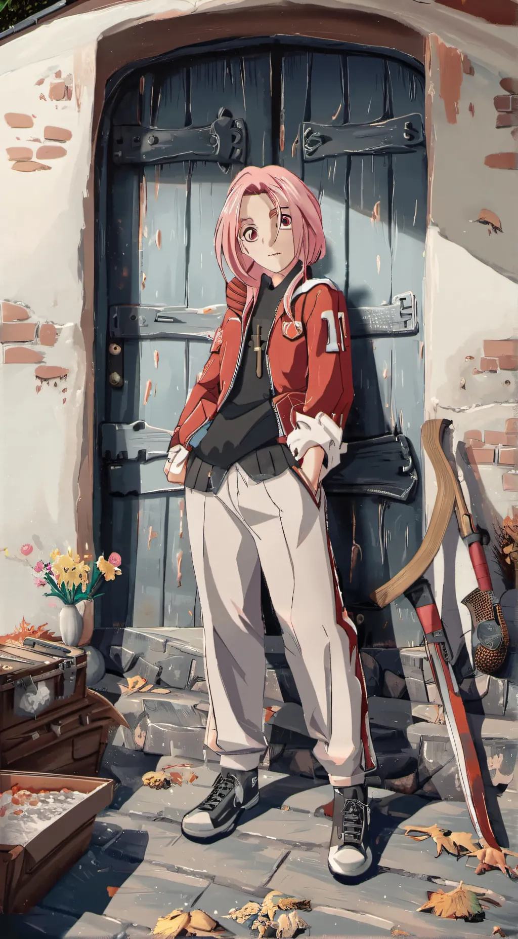 ai character: Sakura background