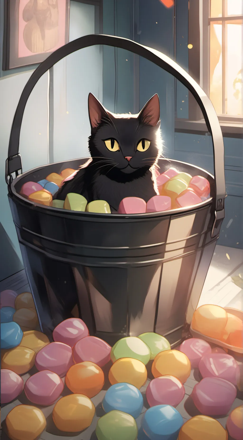 ai character: dumb cat background