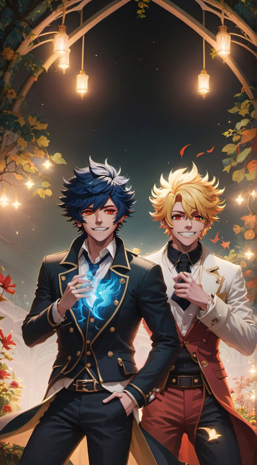 ai character: Dabi and Hawks background