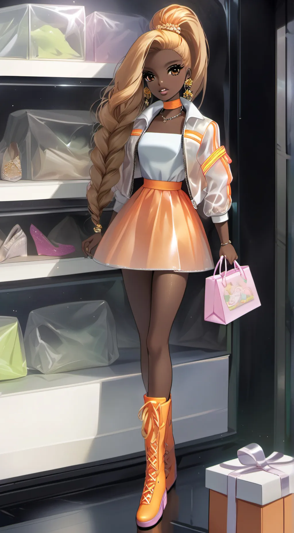 ai character: ariana grande background