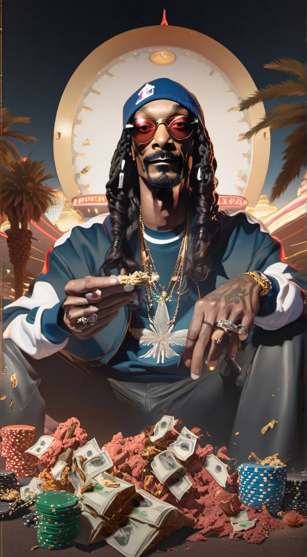 ai character: snoop dogg background