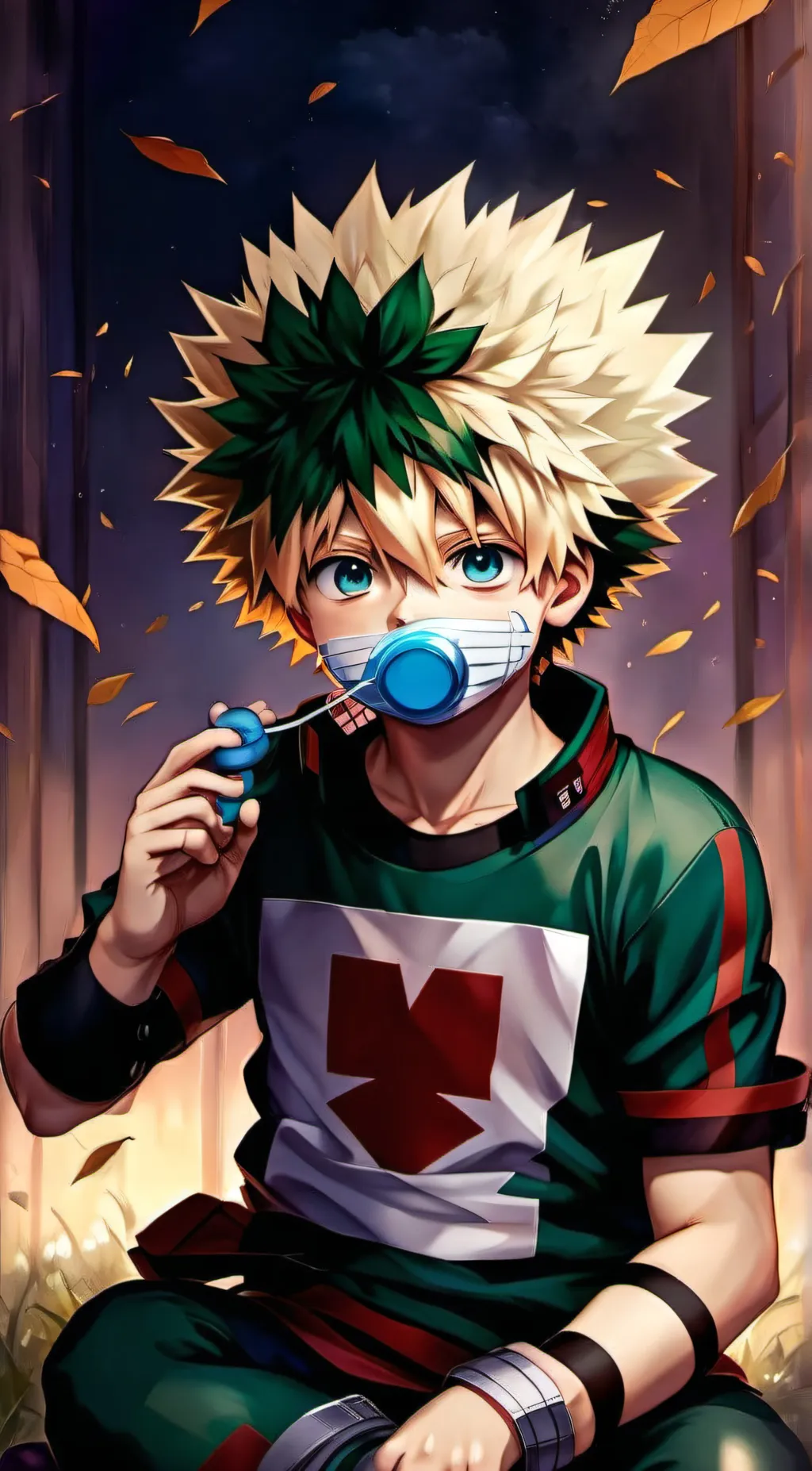 ai character: bakugou and deku background