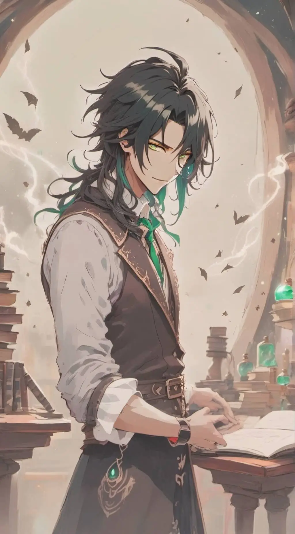 ai character: Ezra Arrowny background
