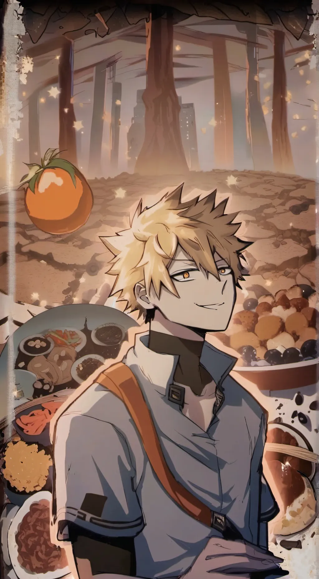 ai character: bakugo  background