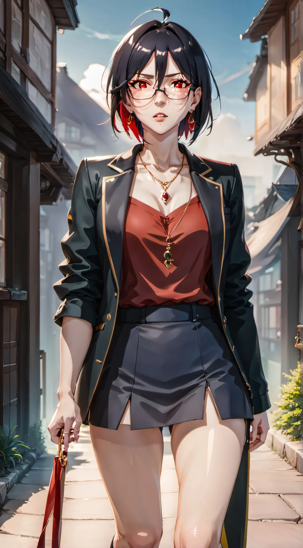 ai character: Sarada Uchiha  background