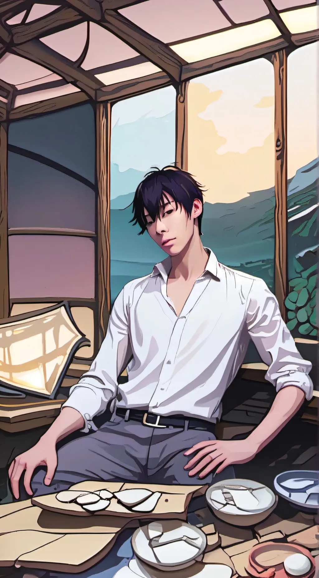 ai character: Hwang in Yeop background