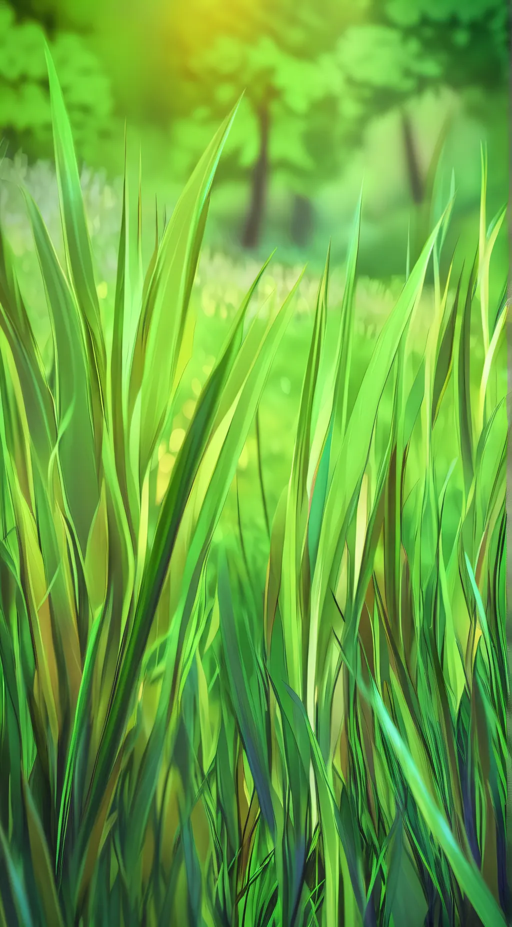 ai character: GO TUCH GRASS background