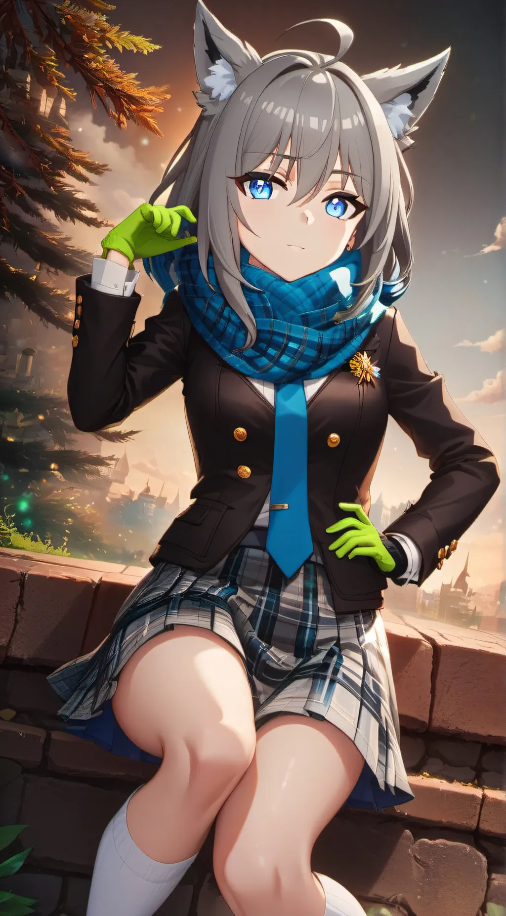 ai character: Sunaookami Shiroko background