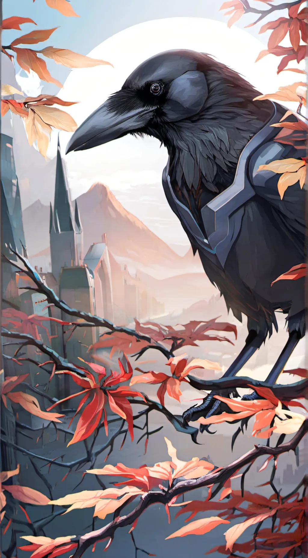 ai character: Pet crow  background
