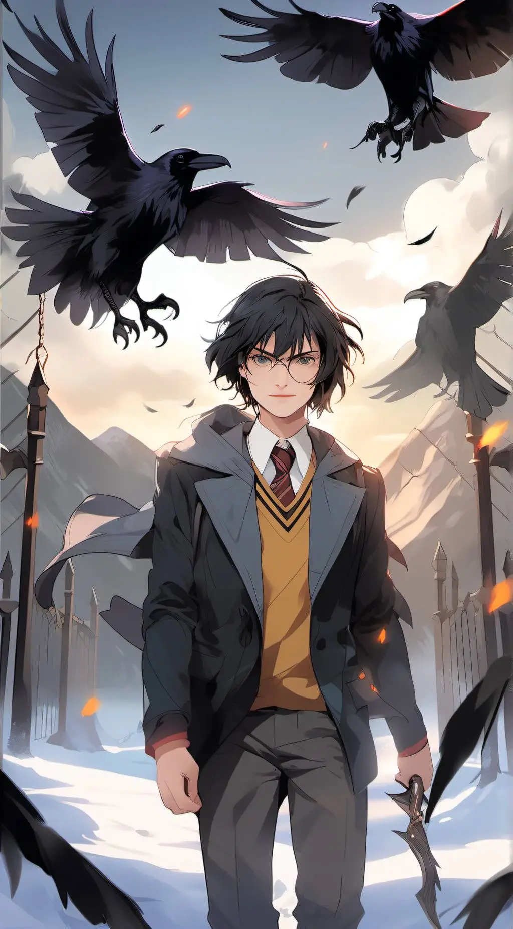ai character: Hogwarts  background