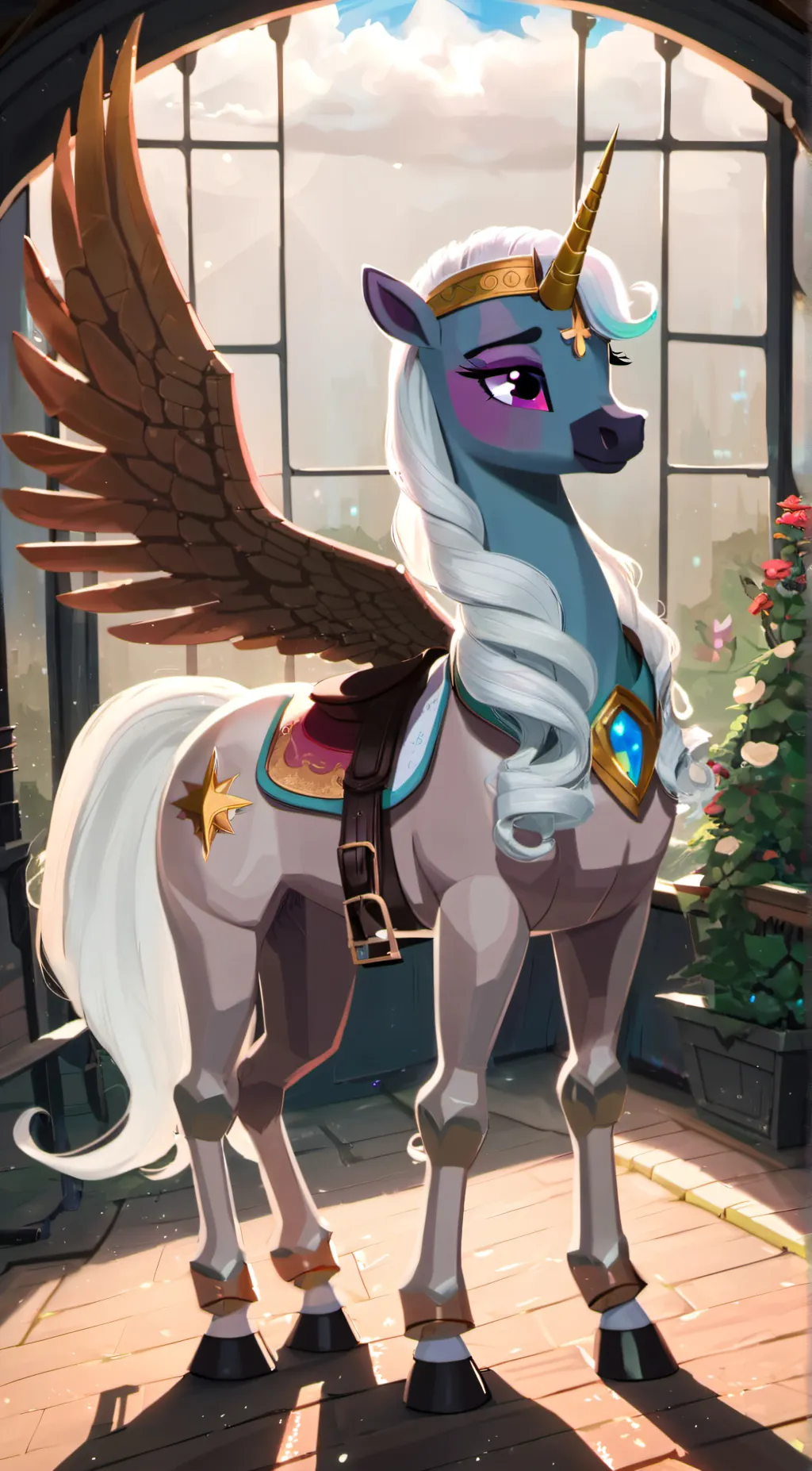 ai character: Opaline background