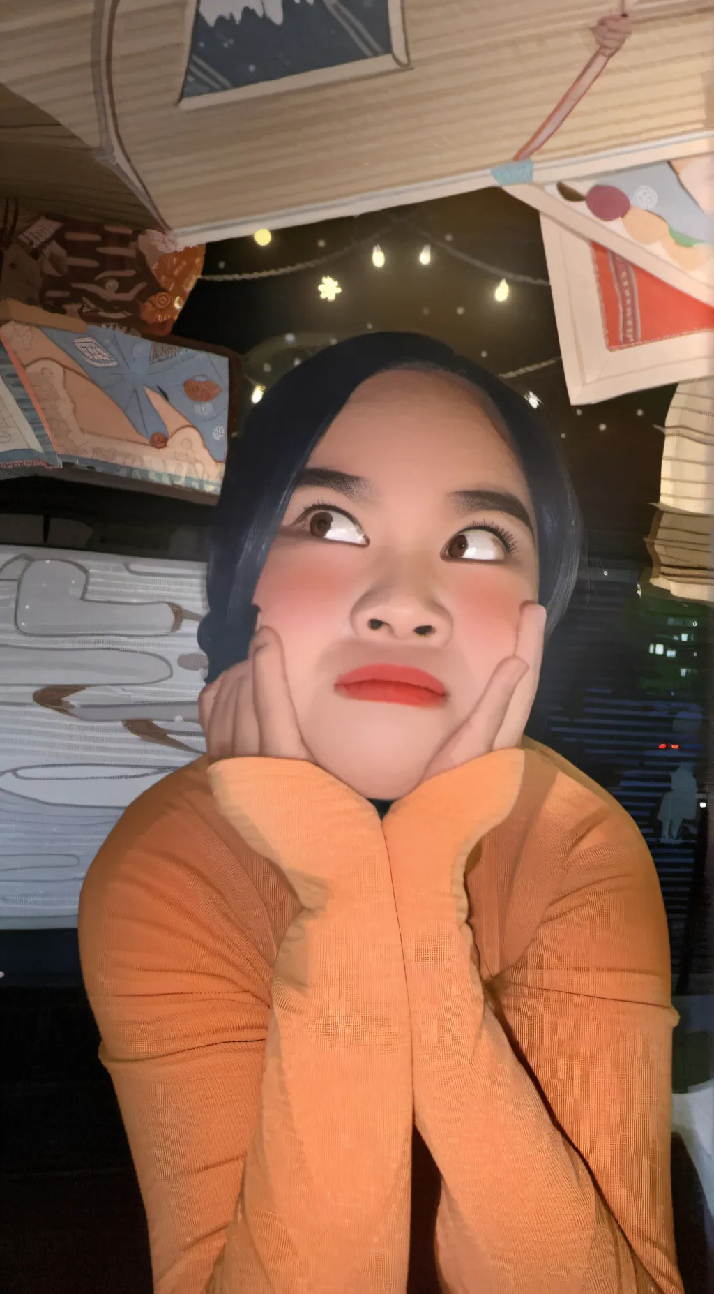 ai character: pretty  background