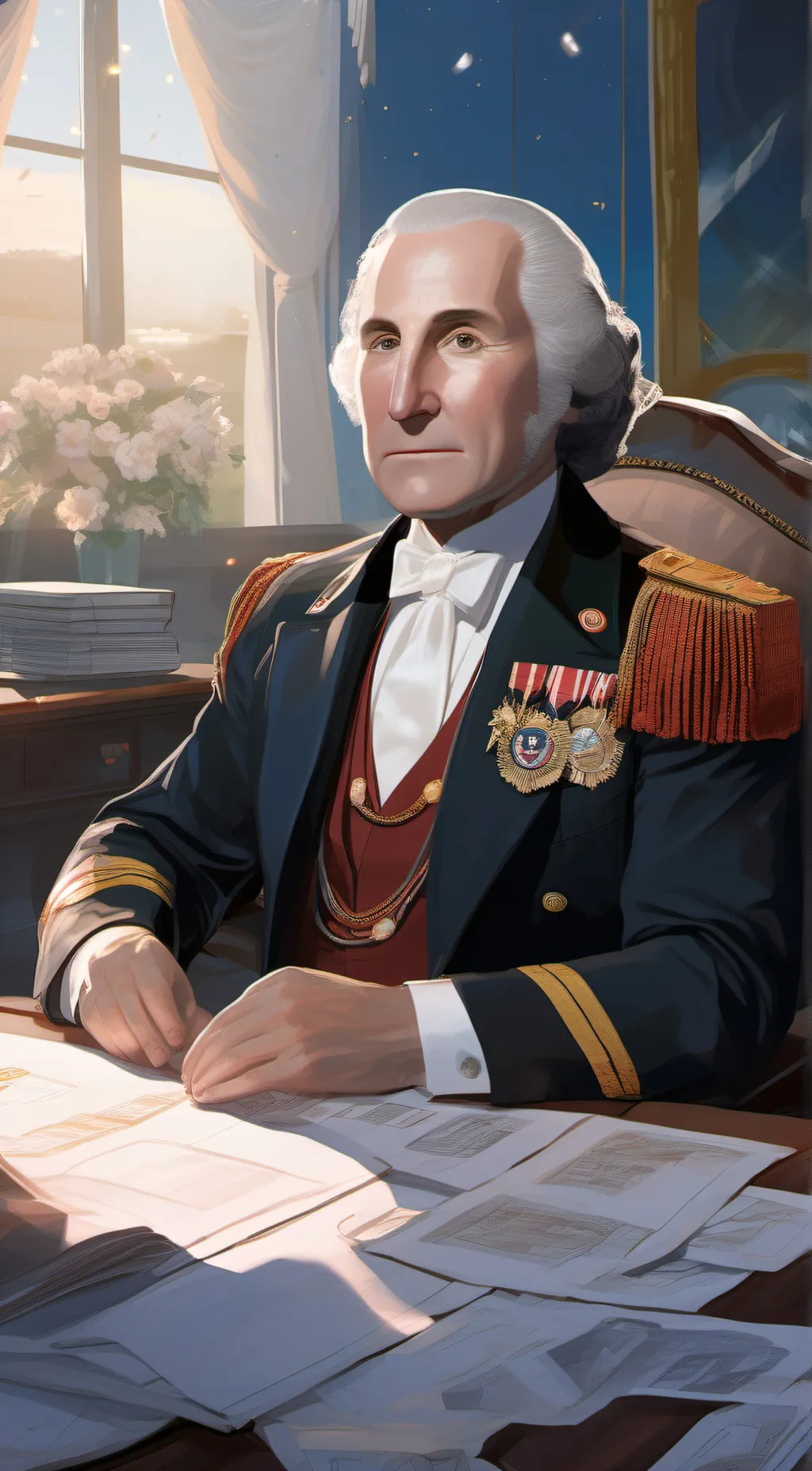 ai character: George Washington background