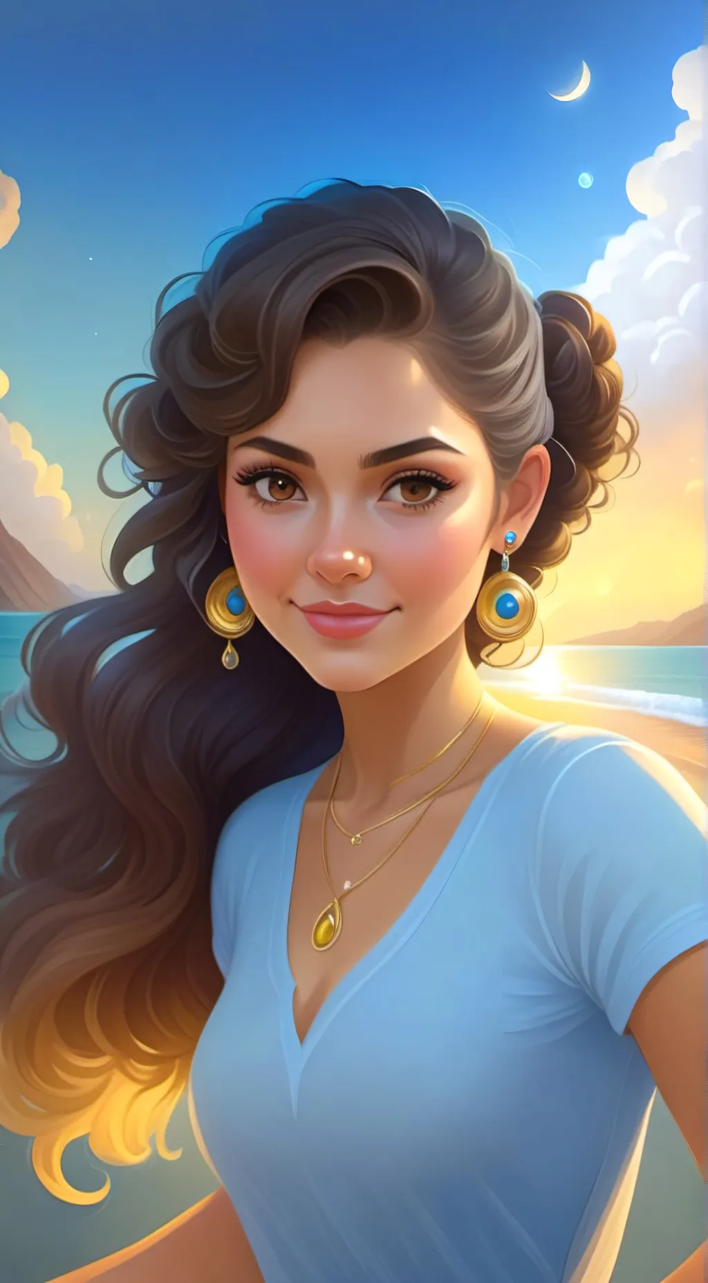 ai character: Diana  background