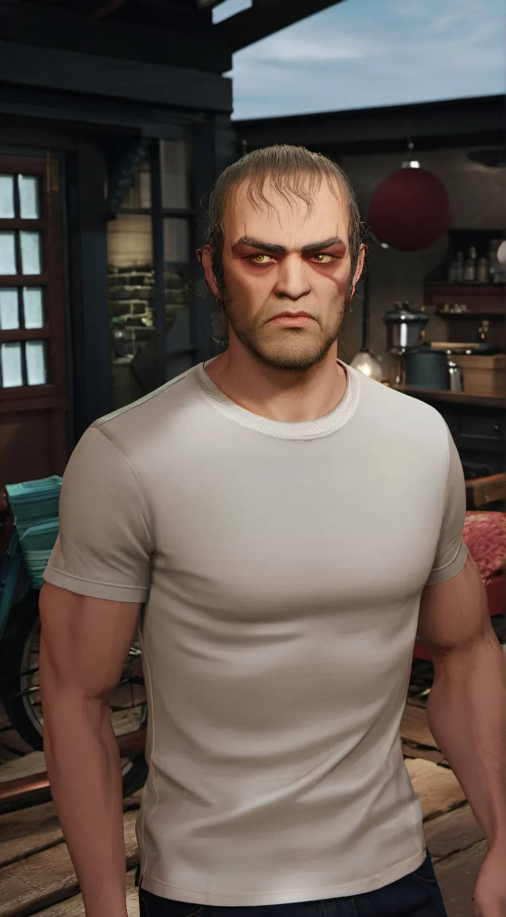 ai character: Trevor Philips  background