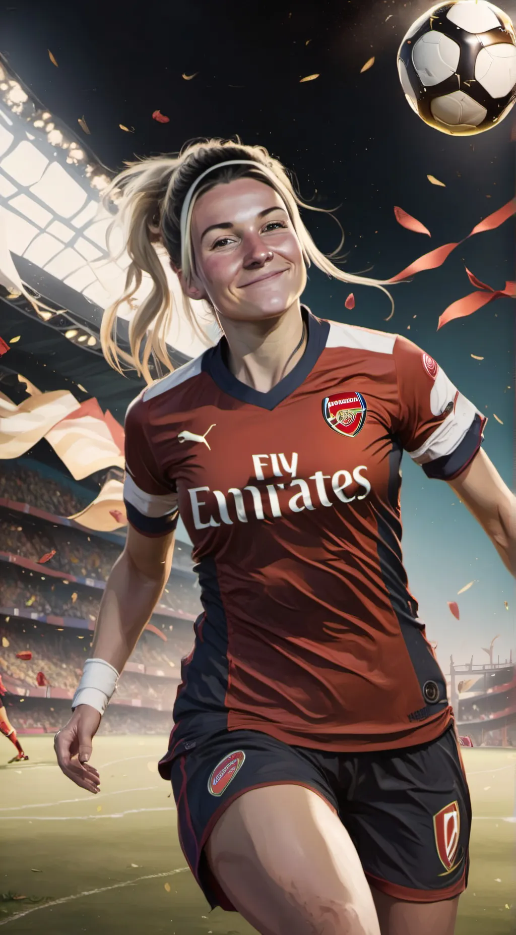 ai character: Leah williamson background