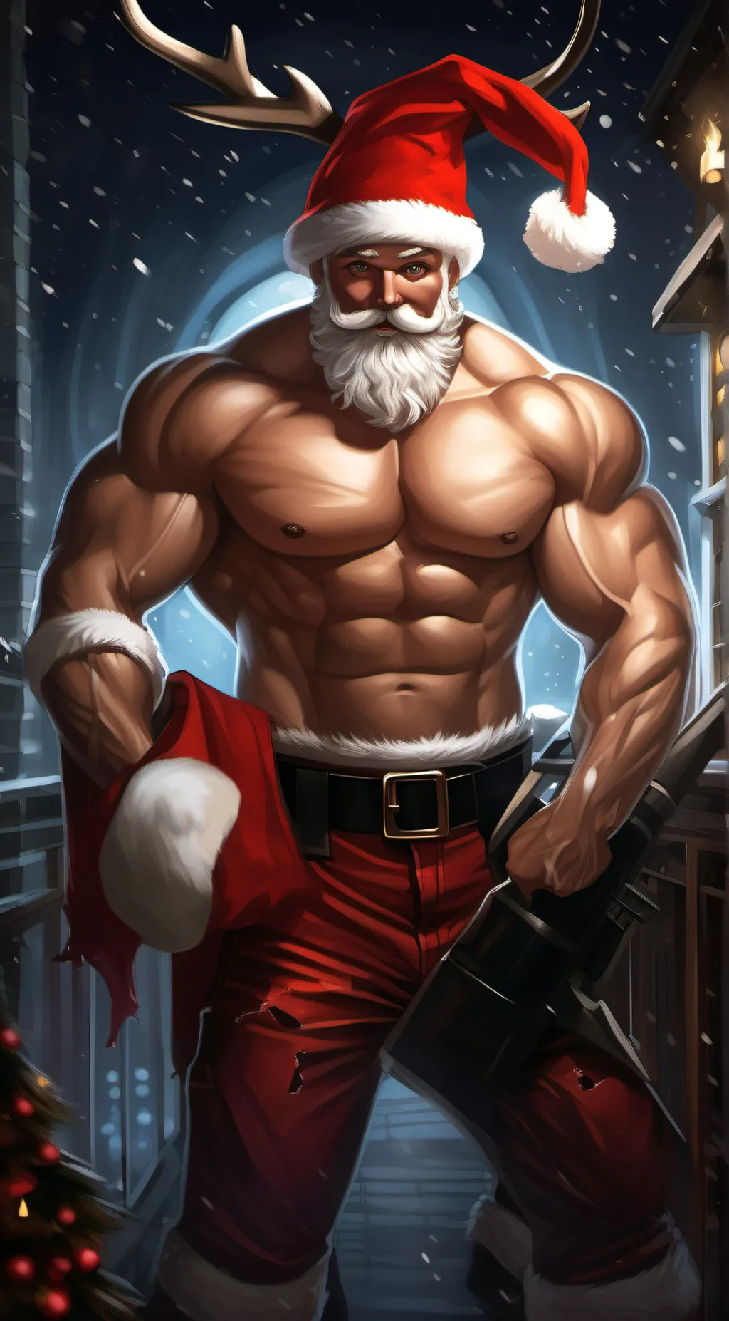 ai character: death santa background