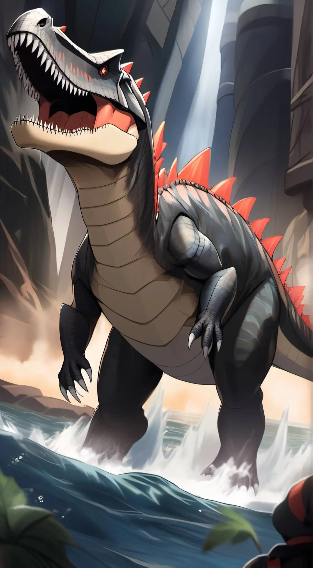 ai character: Flame background