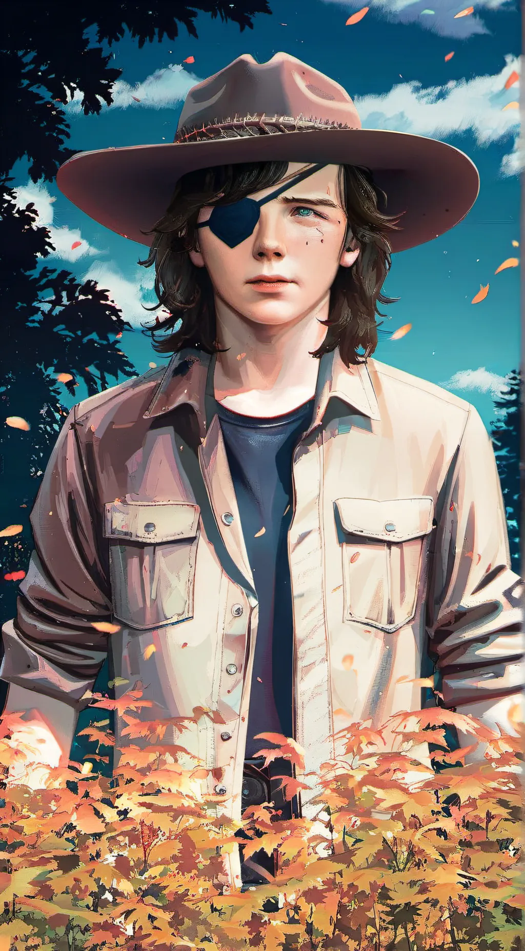 ai character: Carl Grimes  background