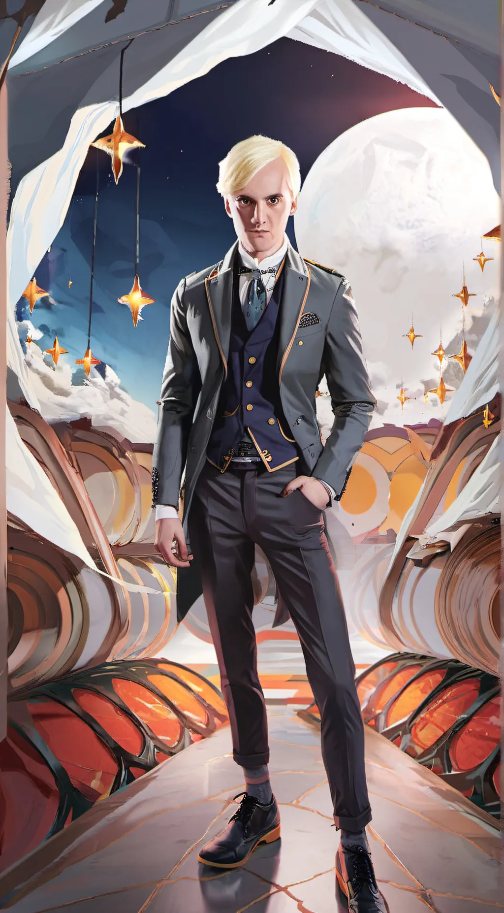 ai character: Draco Malfoy  background