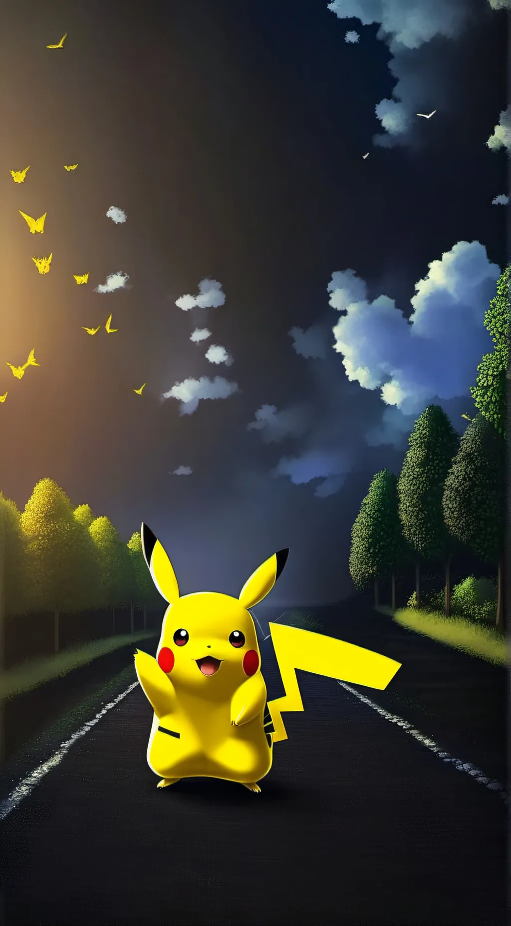ai character: Pikachu background