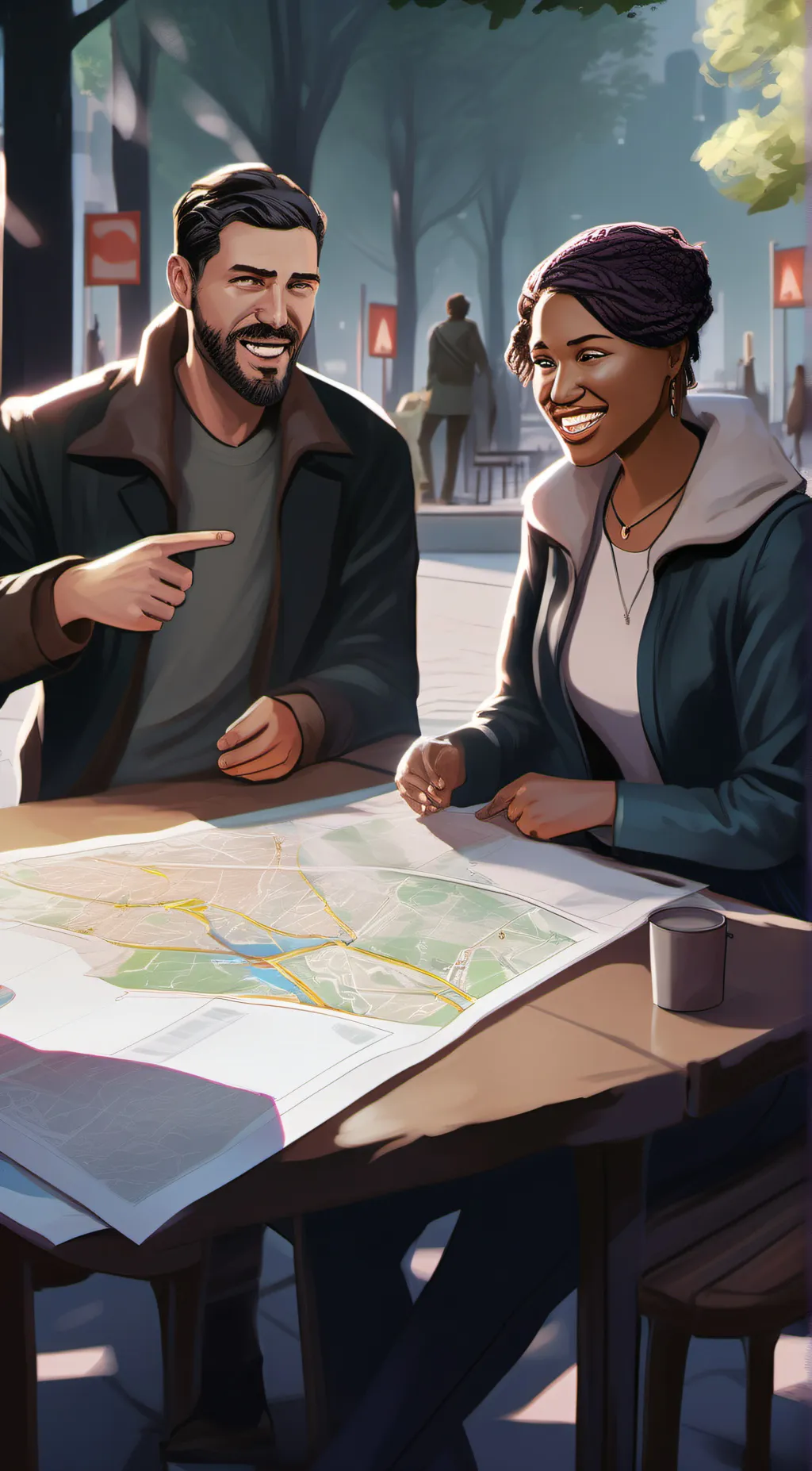 ai character: Ava and Mikey background
