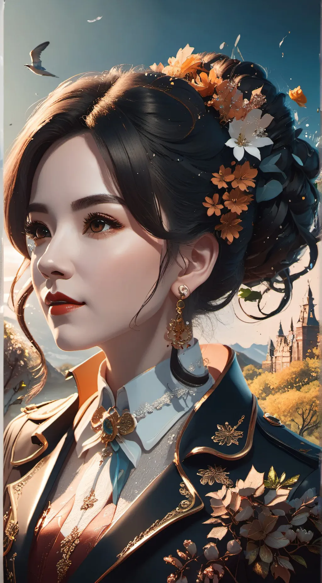 ai character: Nezuko background