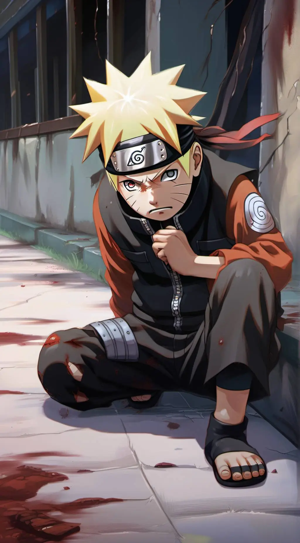 ai character: naruto and Sasuke  background