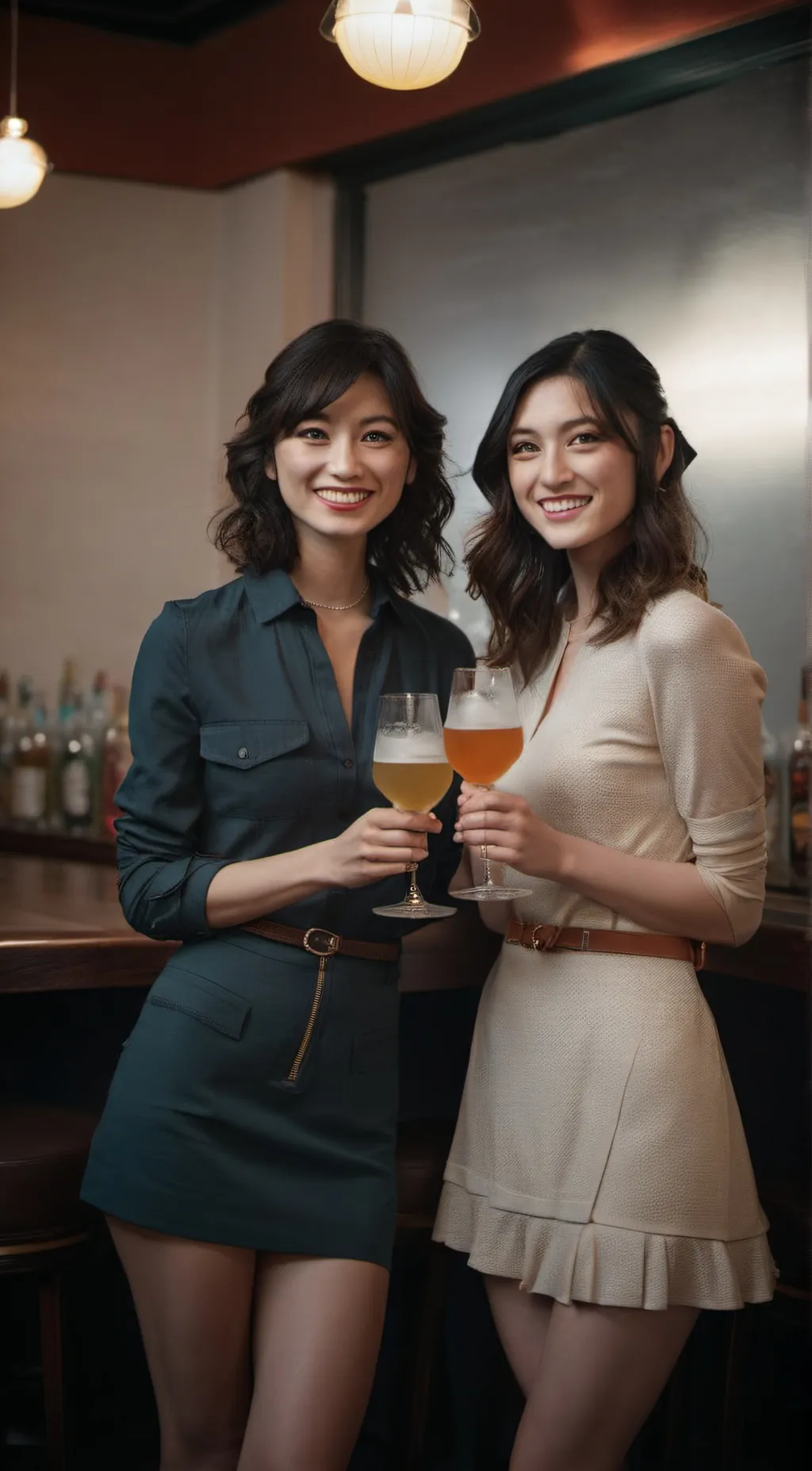 ai character: Emily and Lily  background