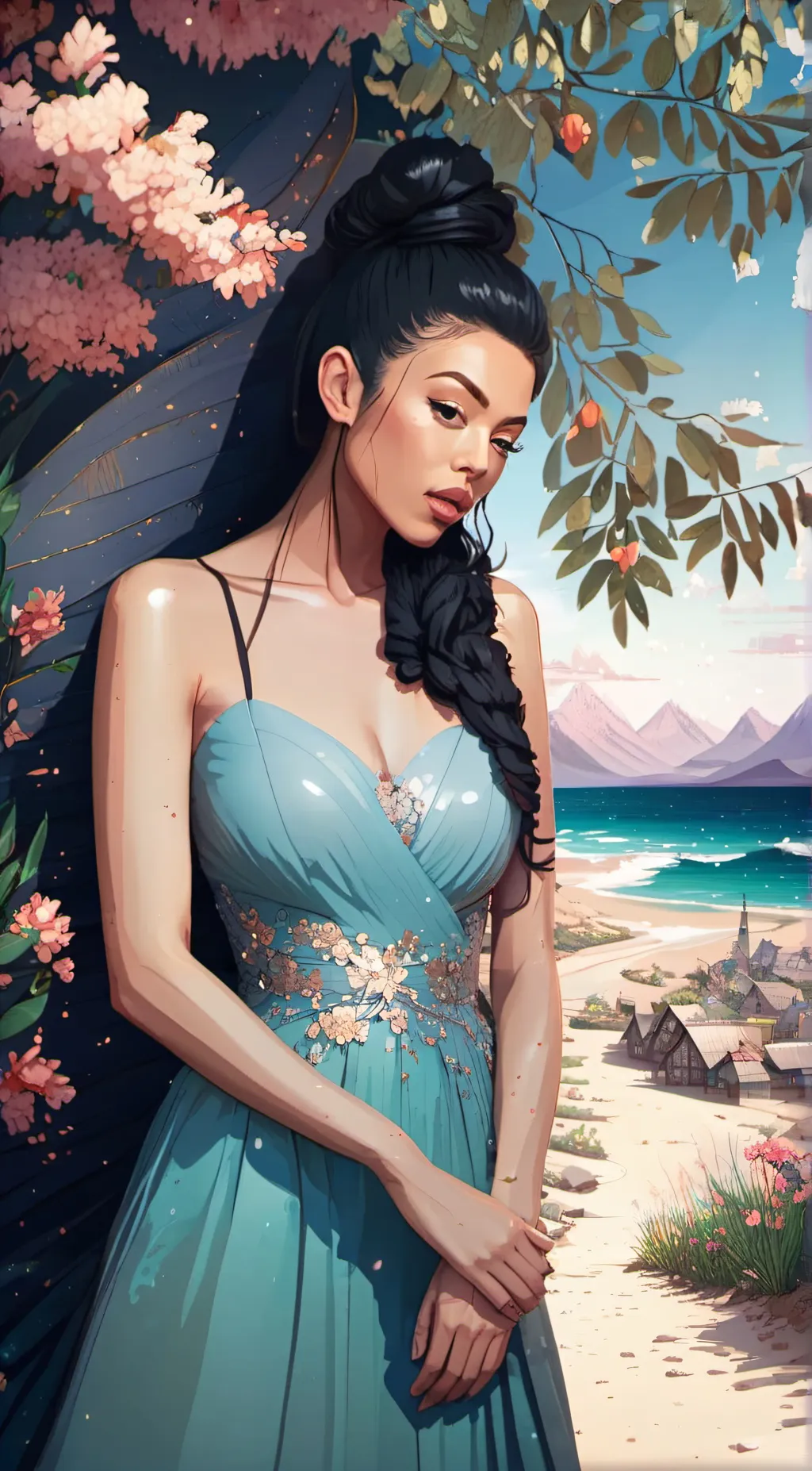 ai character: Ariana background