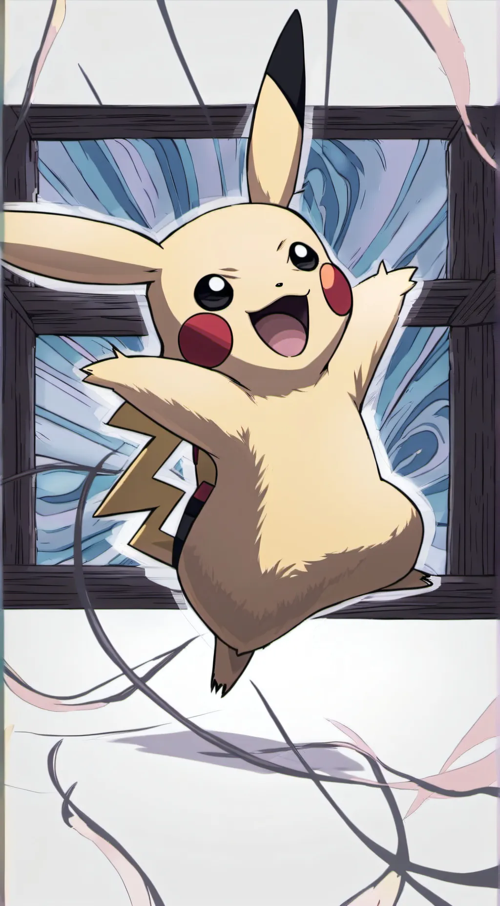 ai character: Pikachu  background