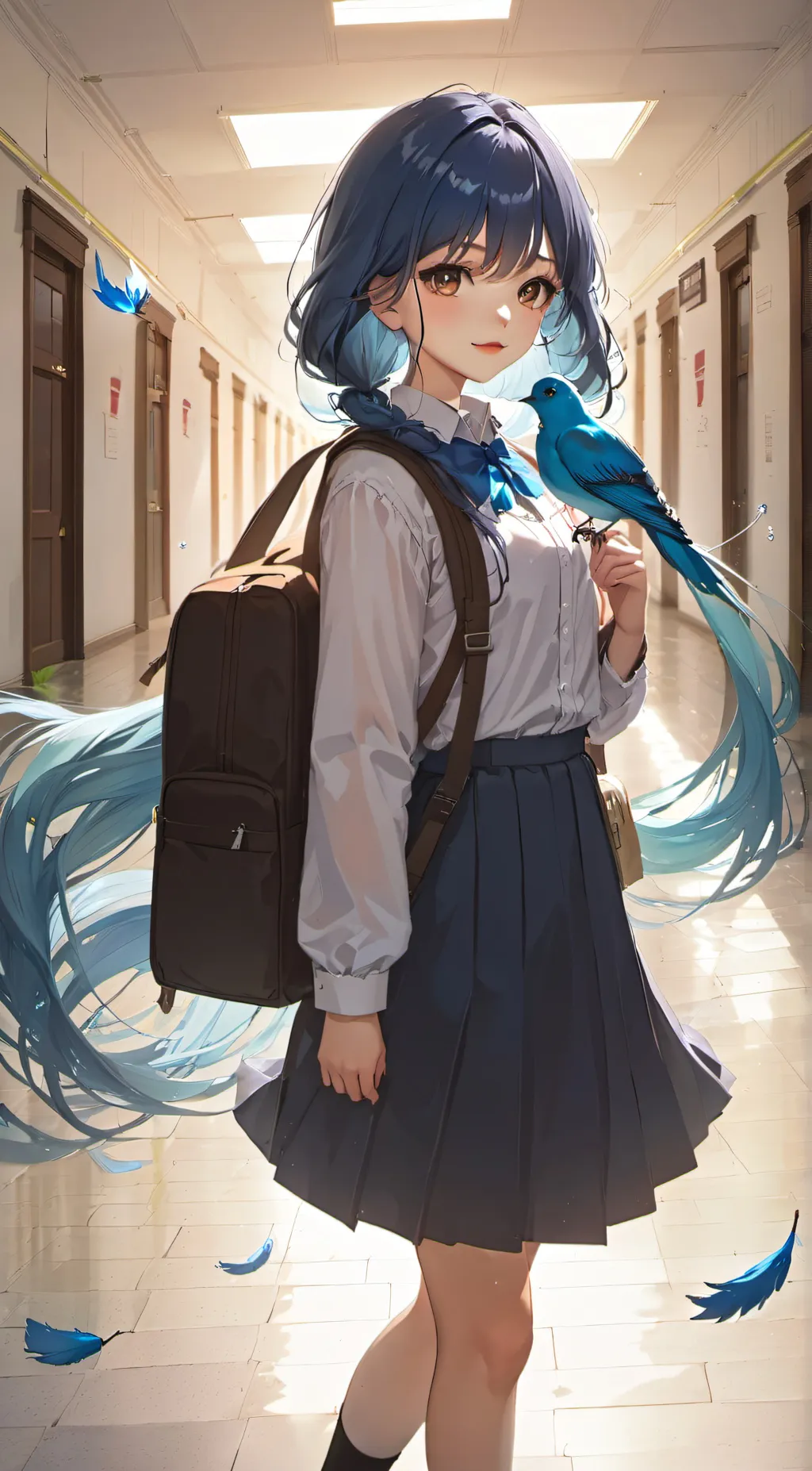 ai character: Water  background