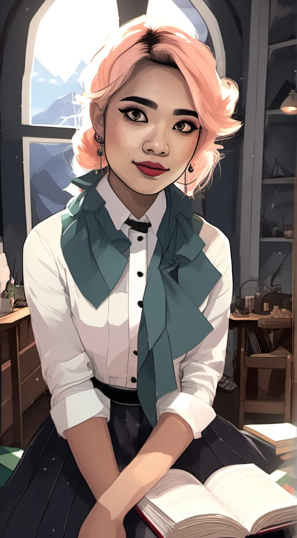 ai character: Christine  background