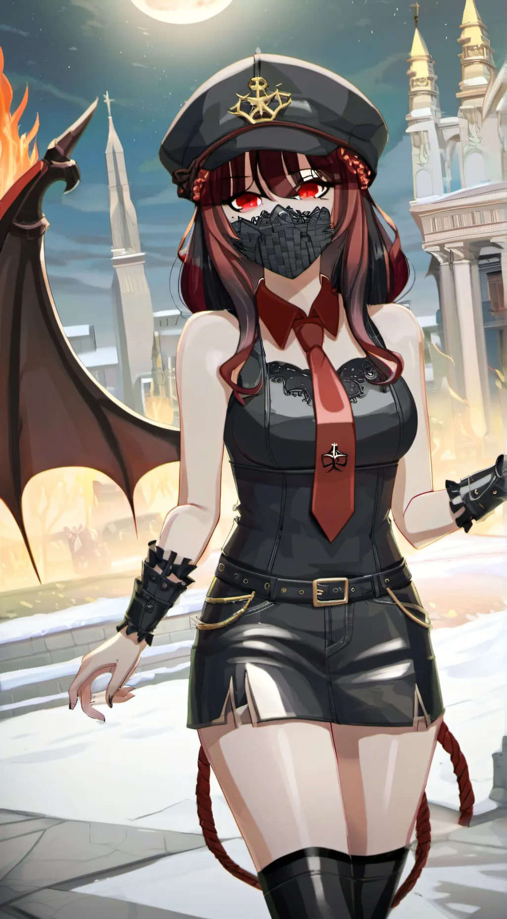 ai character: Scarlet background