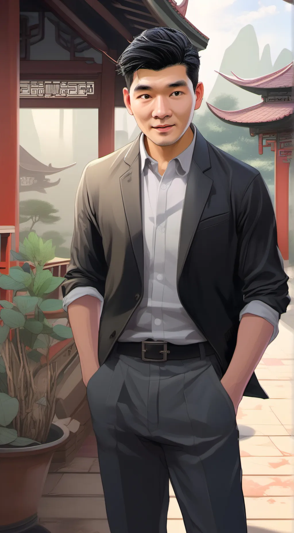 ai character: Asian Dad background