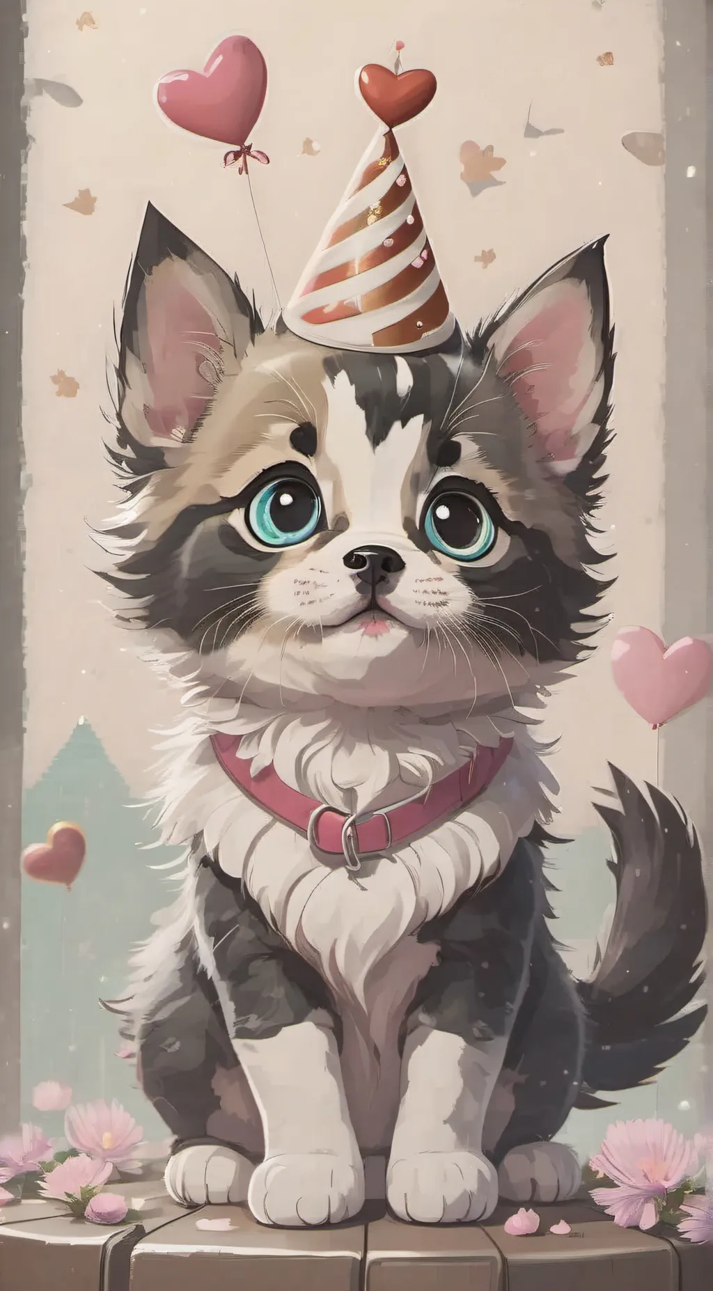 ai character: flower background